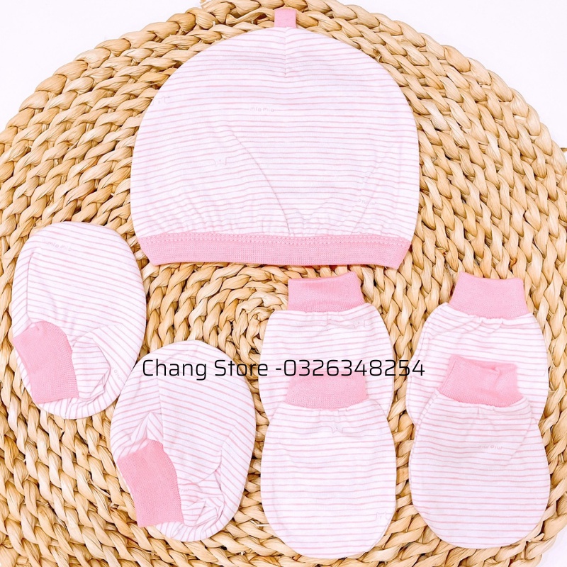 [ĐƯỢC CHỌN ] Set Mũ, Bao Tay, Bao Chân MioMio Cho Bé - Nón Vớ Tay, Chân MioMio Sơ Sinh