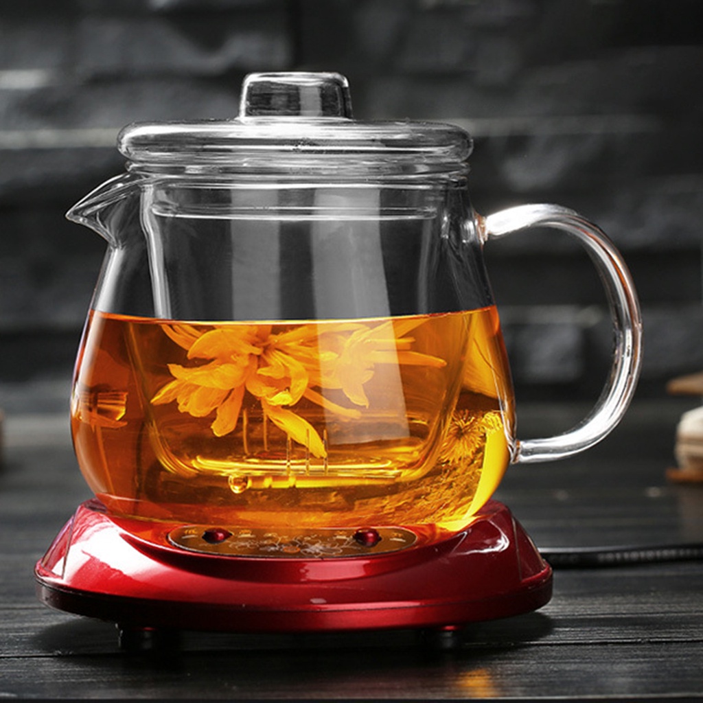 Ấm Trà Bằng Thủy Tinh Trong Suốt Có Bộ Lọc Tháo Rời Được