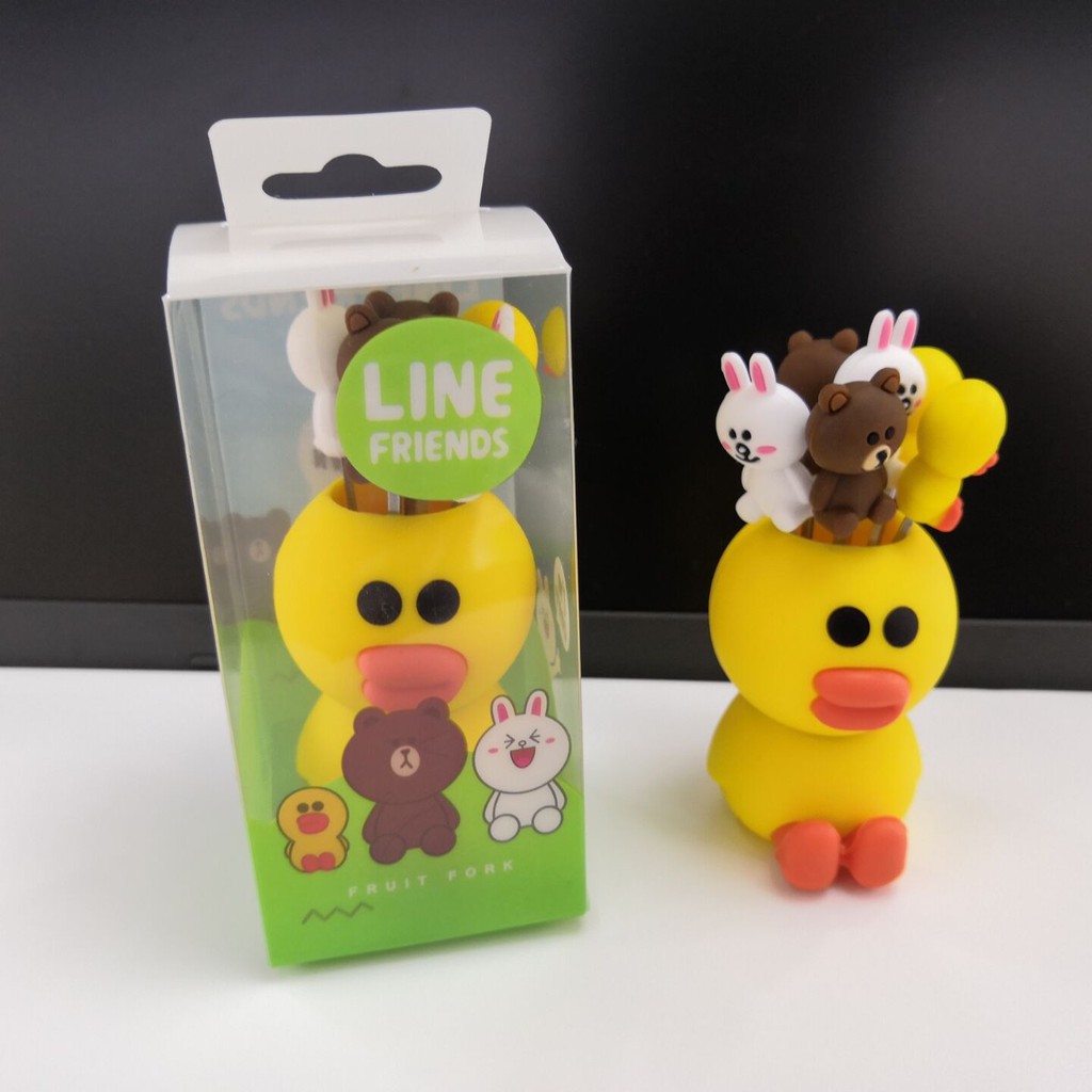 BỘ DĨA ĂN HOA QUẢ VỊT VÀNG SALLY (LINEE THỎ CONY- GẤU BROWN)