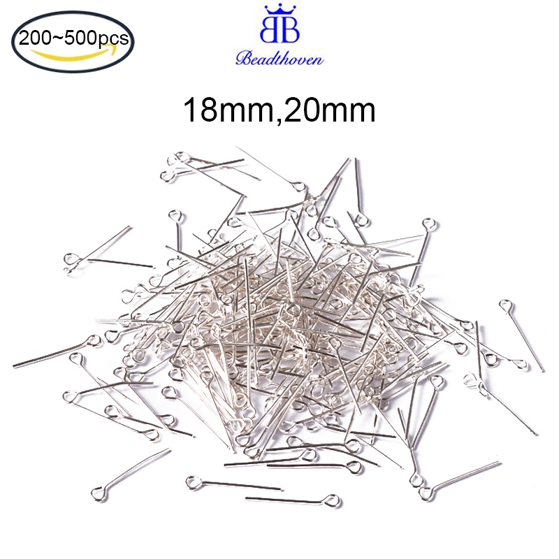 200-500 Ghim Cài Bằng Sắt Mạ Bạc Có Lỗ Dày 0.7mm Dài 2mm