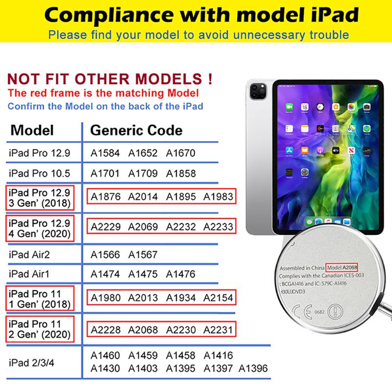 Bao da máy tính bảng DLLENCASE A040 thích hợp cho cho iPad pro 11 2018 2020 2021 12.9