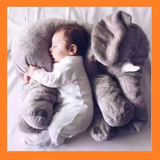 Voi bông xám 50cm cho bé - gối ôm thú nhồi bông cao cấp