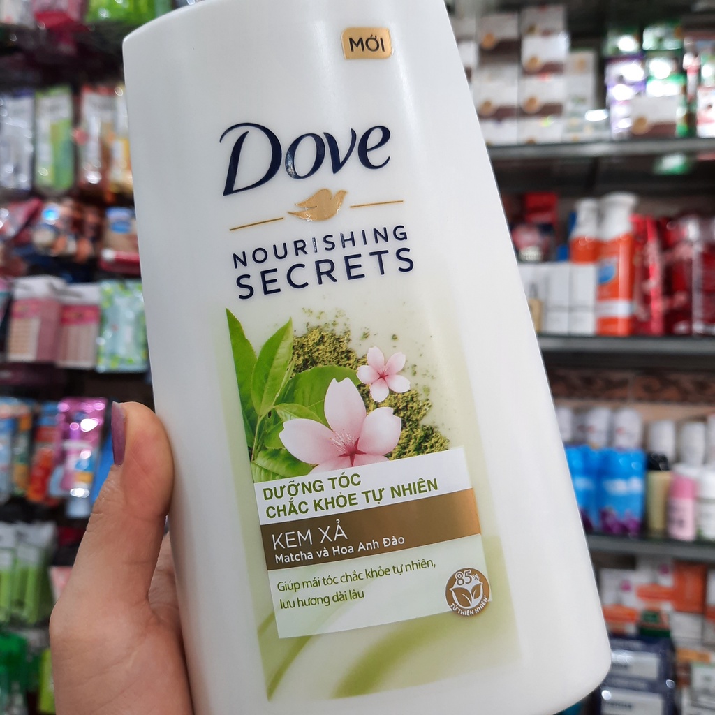 Kem xả Dove Matcha và Hoa Anh Đào - Dưỡng Tóc Chắc Khỏe Tự Nhiên 610gr