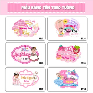BẢNG TÊN TRANG TRÍ SINH NHẬT (Thiết kế riêng cho bé)