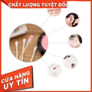 Tăm Bông 100 Que Thân Gỗ (thân thiện với môi trường)