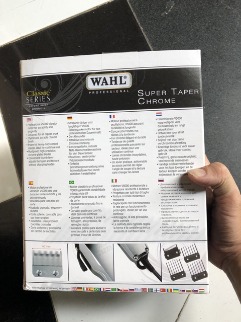 Tông đơ Wahl Chrome Super Taper điện 220v