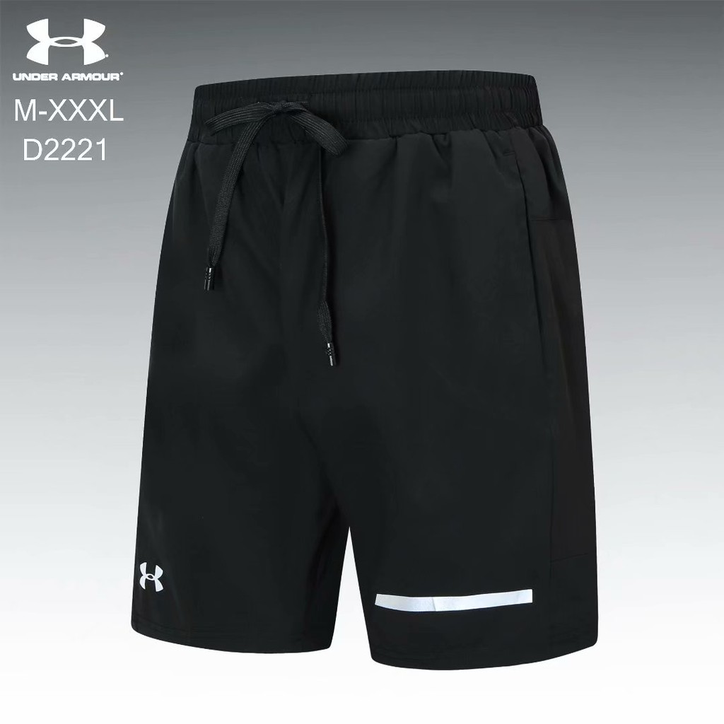 【yêu thích】Under Armour UA Quần đùi thể thao nam màu đen full size quần thoải mái thoáng khí nhanh khô thoáng mát mùa hè