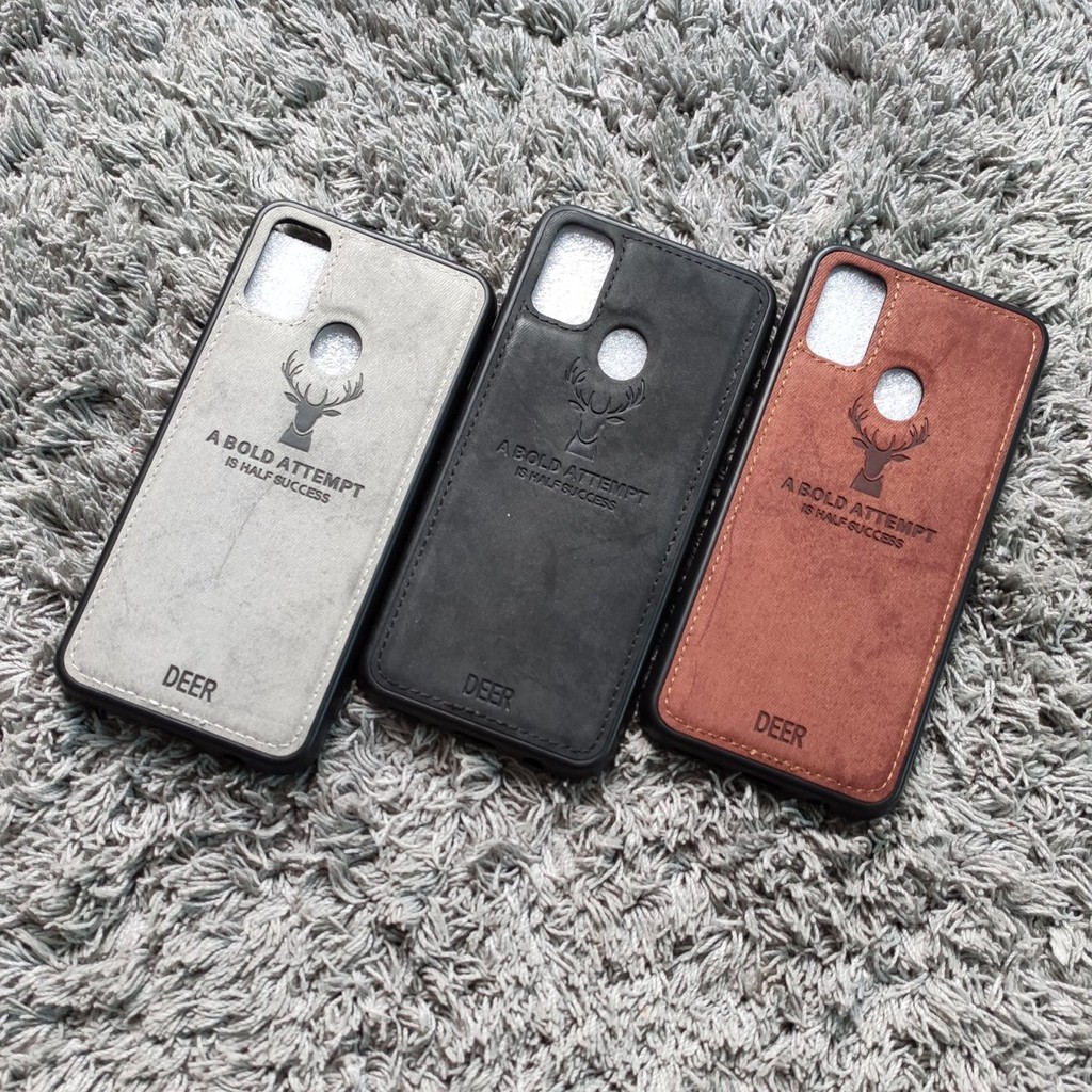 Ốp lưng vải bò SamSung A21S họa tiết hươu cá tính