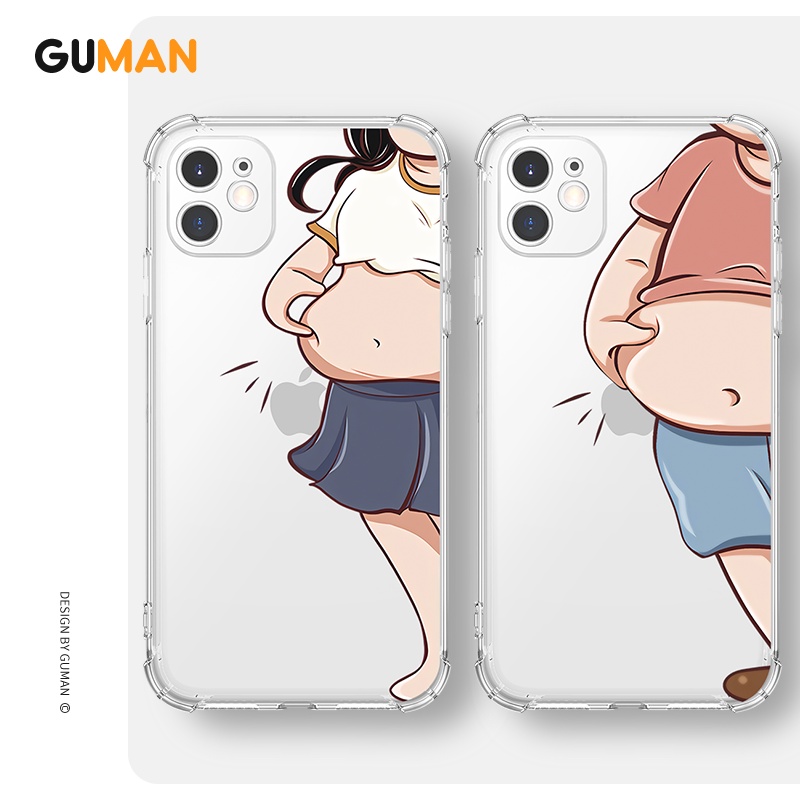 Ốp lưng GUMAN bụng mỡ kute cặp đôi dễ thương đẹp cho IPHONE 13 12 11 PRO MAX SE 2020 X XR XS ip 8 7 6 6S PLUS XY9276