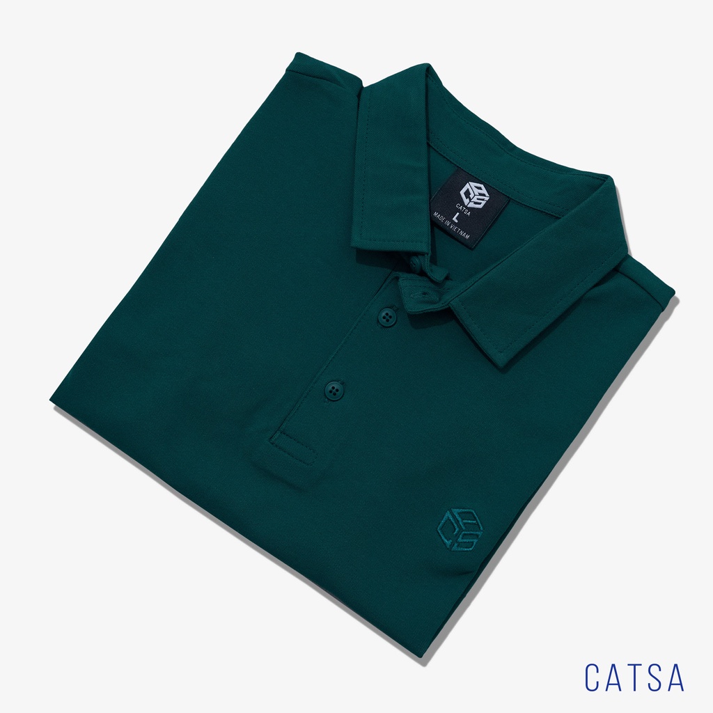 Áo thun Polo nam in logo CATSA thun Cotton cao cấp, thoải mái, thấm hút mồ hôi tốt ATP299