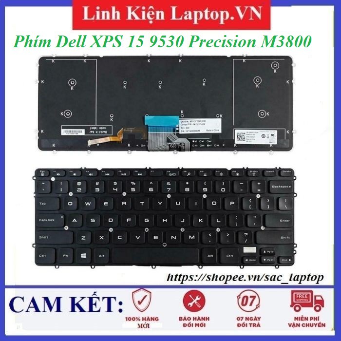 ⚡Bàn phím laptop Dell XPS 15 9530, P31F, P31F001 / Dell Precision M3800