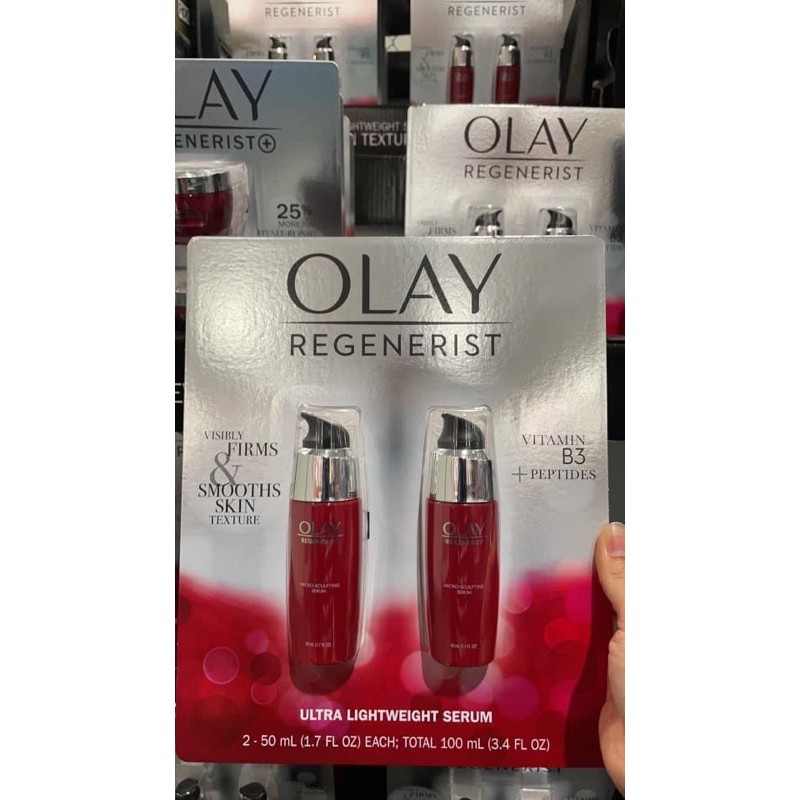 [Bill Mỹ] Set Serum dưỡng da chống lão hóa OLAY Regenerist Micro - Sculpting Cream (50ml) ban đêm