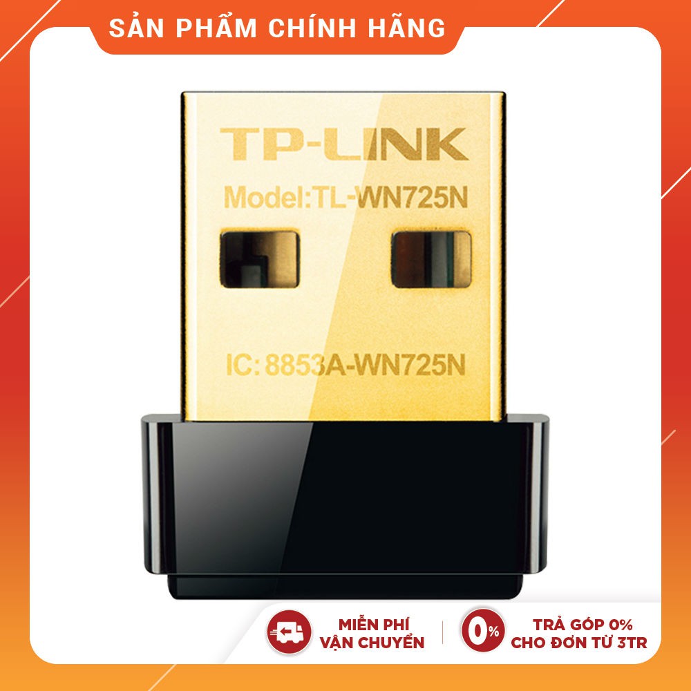 Thiết bị mạng TP-Link TL-WN725N Bộ chuyển đổi USB Nano chuẩn N không dây tốc độ 150Mbps