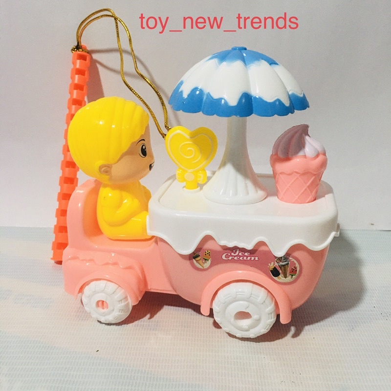 Đồ chơi , lồng đèn trung thu xe kem, có tay cầm, đèn led, nhạc vui nhộn, chạy pin AAA