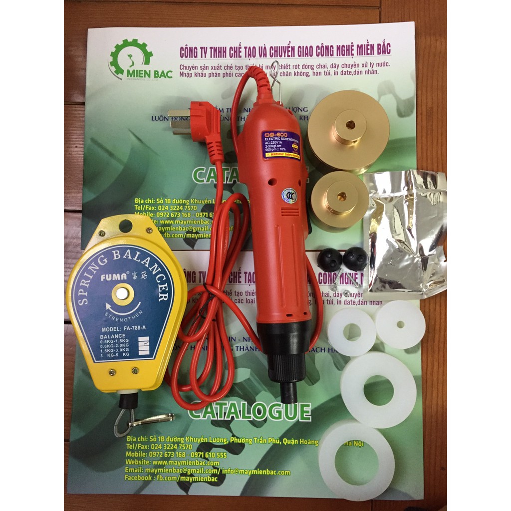 Máy xoáy nắp chai cầm tay OS-600, máy vặn nắp chai