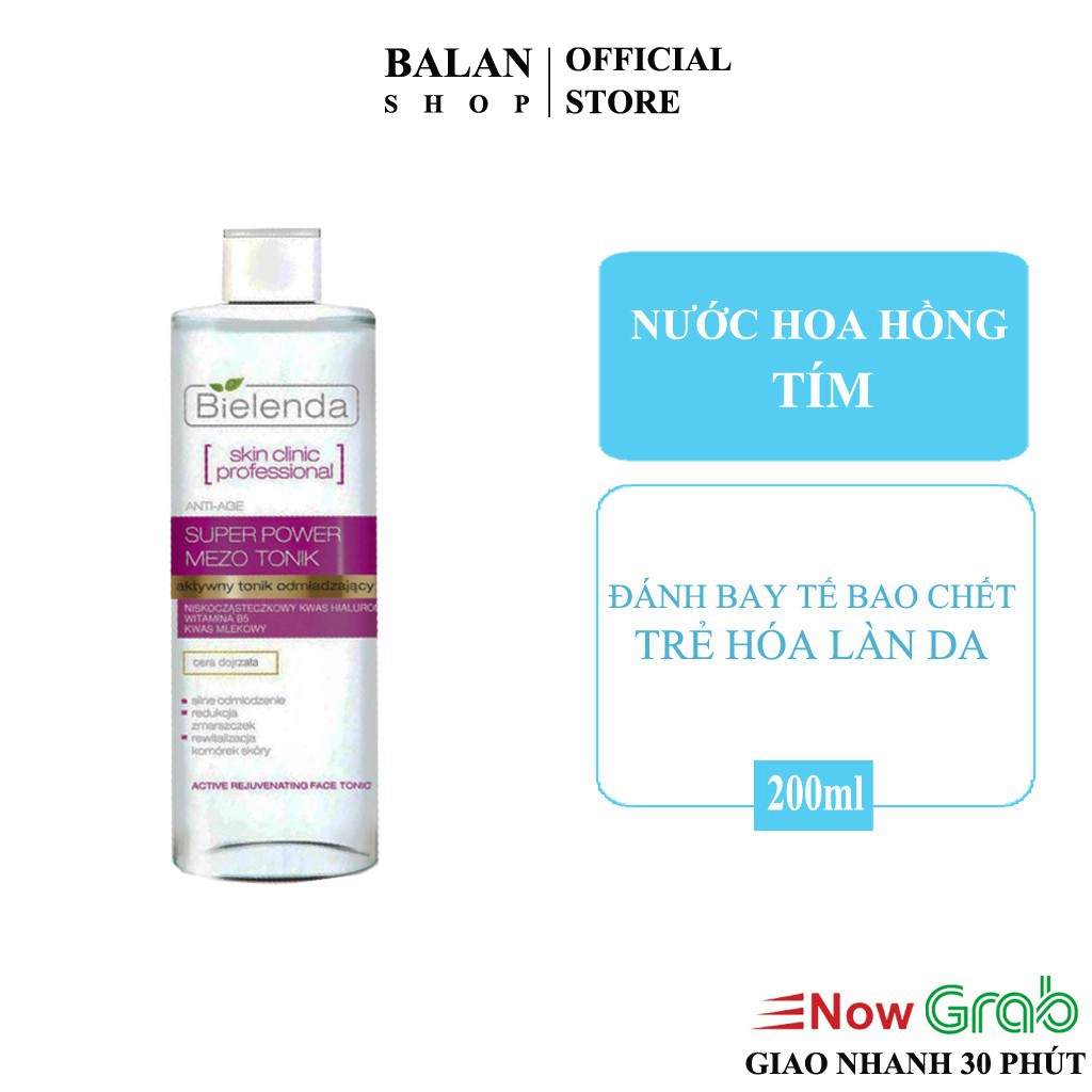 Toner Nước Hoa Hồng Trẻ Hoá Làn Da, Giảm Nếp Nhăn, Tái Tạo Tế Bào Gốc - Bielenda 200ml