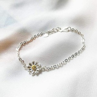Lắc tay bạc nữ 1 bông hoa cúc