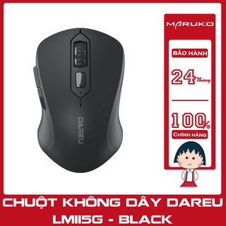 Chuột không dây DAREU LM115G Black- Kết nối xa 10m