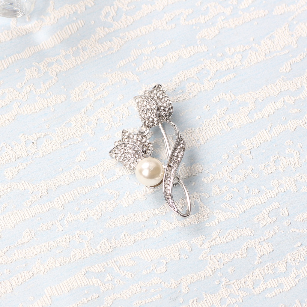 Trâm Cài Áo Hình Hoa Tulip Đính Đá Thời Trang Cao Cấp Cho Nữ