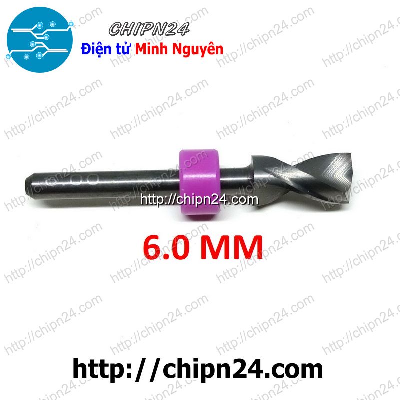 [1 CÂY] Mũi khoan mạch in CNC 6.0mm (Mạch điện tử, PCB)
