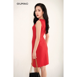 Đầm gile phối chốt đai GUMAC DB3232