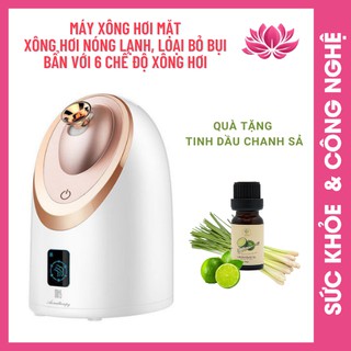 Máy Xông Hơi Mặt 💝FREESHIP💝 Máy Xông Hơi Thảo Dược - Xông Hơi Nóng Lạnh, Loại Bỏ Bụi Bẩn, 6 Chế Độ Xông Hơi [Chính Hãng]