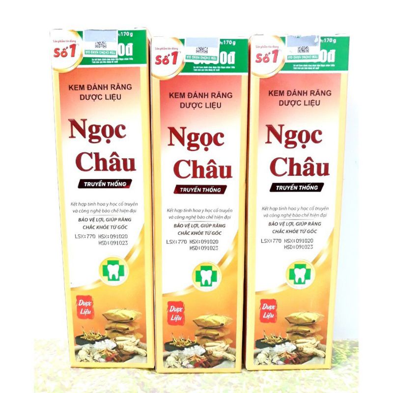 Kem đánh răng Ngọc Châu 100 g,125g,125g trắng sáng