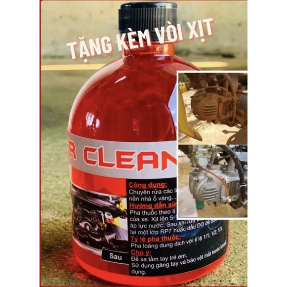 ( Tặng vòi xịt ) Dung dịch tẩy lóc máy không chạm super clean 500ml