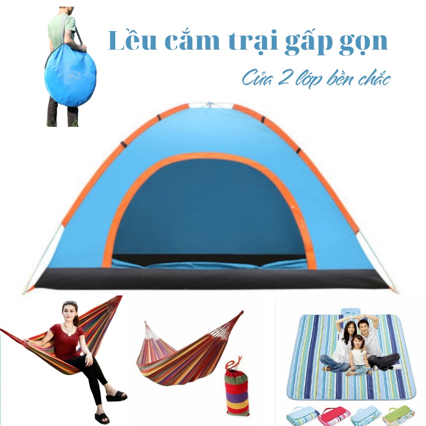 Lều du lịch - lều cắm trại picnic - lều dã chiến cách ly chất dù bền đẹp