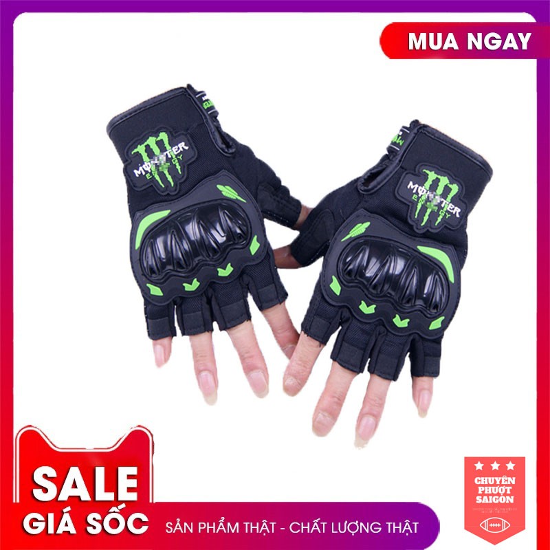 GĂNG TAY THỂ THAO MONSTER HỞ NGÓN GÙ NHỰA ĐI PHƯỢT