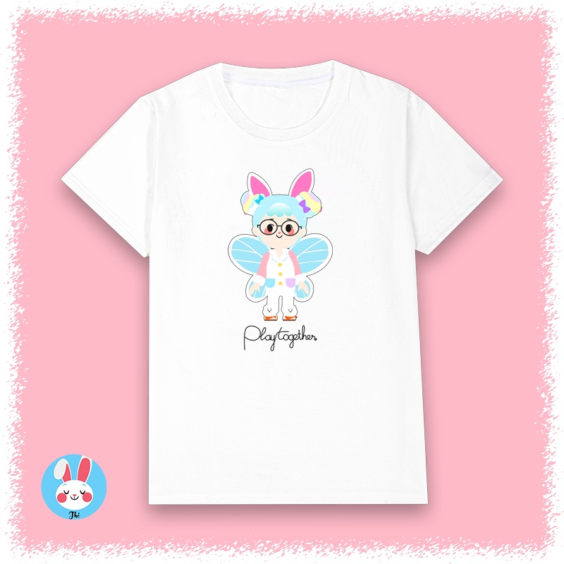 Áo thun Play Together giá rẻ - Mẫu Đồ Ngủ Cute - Hình in nét dễ thương