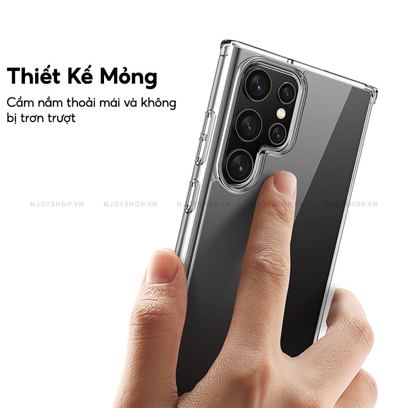 Ốp Trong Suốt Likgus Crystal Chống Ố Vàng Bất Tử Bảo Vệ Camera Lưng Pc Cứng Trong Suốt Chống Trầy Cho Samsung S22 Ultra