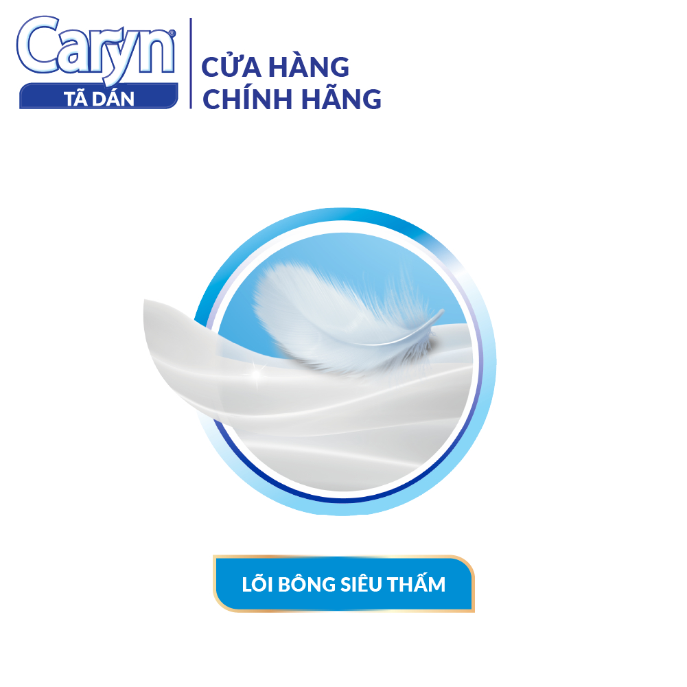 Tã/Bỉm dán người lớn siêu thấm Caryn dành cho người hạn chế khả năng đi lại Size L (8/10/20/40pcs)