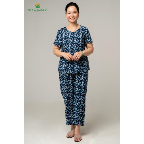 Bộ lanh VT quần lửng áo ngắn B08.2108