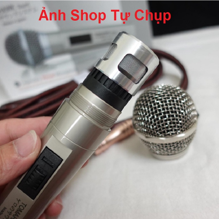 Micro TOMAHAWK Chuyên Hát Karaoke, Made In Japan, Dây Dài 6m, Hút Giọng - Hát Nhẹ - Chống Hú - Khung INOX Chắc Chắn