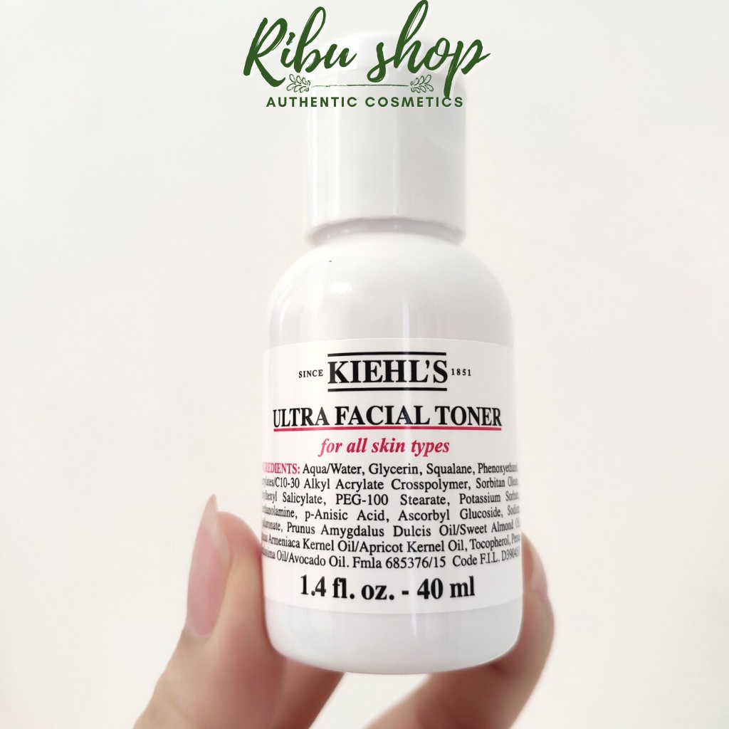 Set mỹ phẩm dưỡng da Kiehl's ultra facial minisize sữa rửa mặt 30ml, toner 40ml, kem dưỡng 7ml - Ribu shop