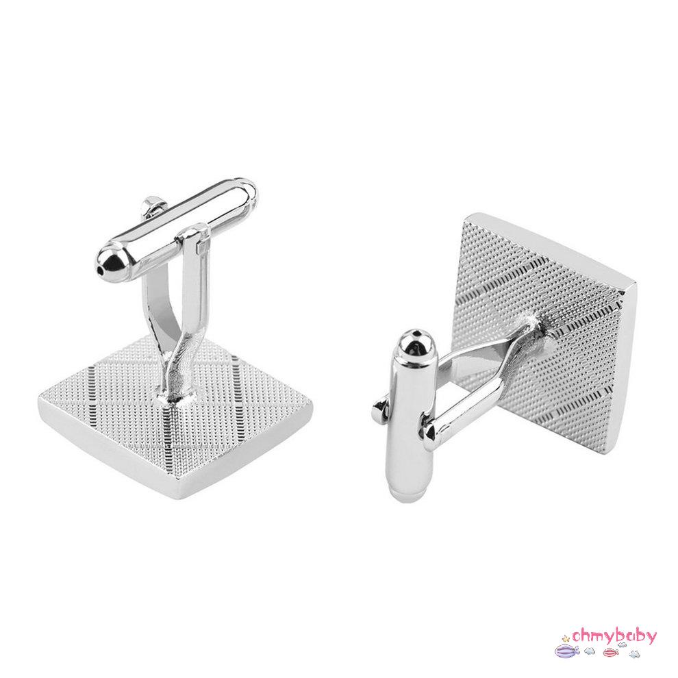 1 đôi Cổ điển dành cho nam giới tiệc cưới Quà tặng Áo sơ mi vuông màu xanh Cufflinks Cuff Links [8/19]