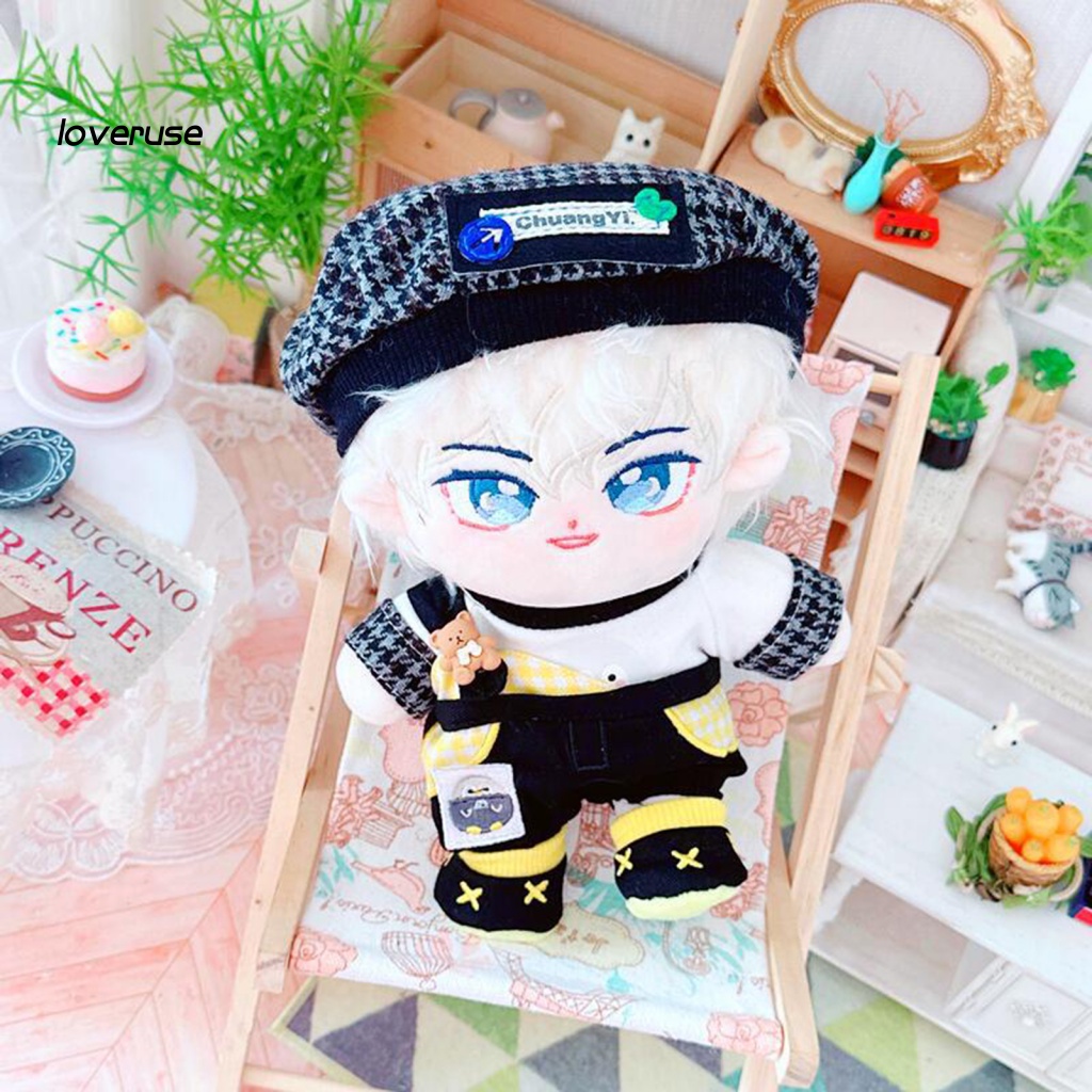 1 Bộ Quần Yếm Và Giày Cho Búp Bê Họa Tiết Chim Cánh Cụt Dễ Thương Bắt Mắt