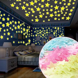 [1 GÓI 100C] Ngôi sao dạ quang phát sáng dán tường trang trí phòng ngủ