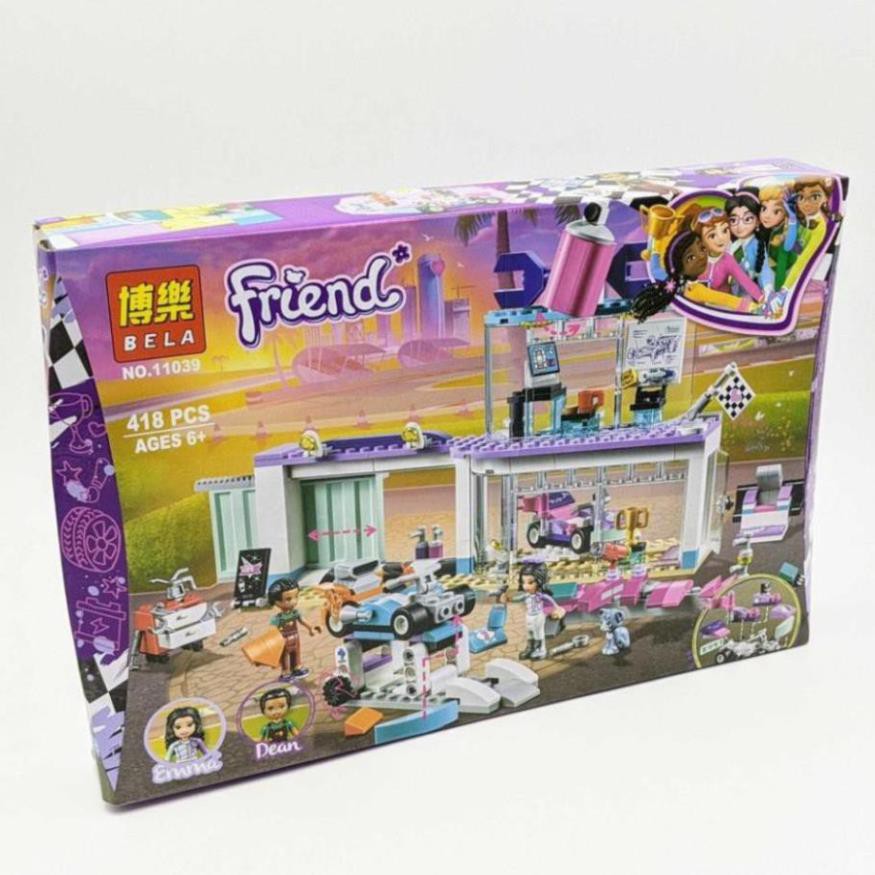 [Khai trương giảm giá] Bộ Lego FRIEND 418 Miếng- Lắp ráp cửa hàng sữa chữa xe ô tô