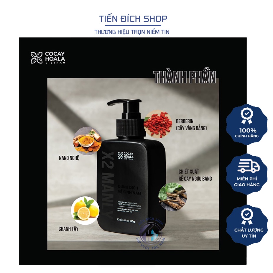 Dung Dịch Vệ Sinh Nam X2 Manly 150g – HOT 2022 cho phái mạnh
