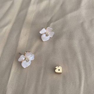 Bông Tai Hình Cỏ Bốn Lá Đính Ngọc Trai Nhân Tạo Mềm Mại Cho Mẹ ks