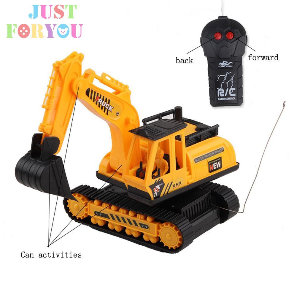 RC Xe Xúc Đất Đồ Chơi Điều Khiển Từ Xa Bằng Nhựa Cho Bé