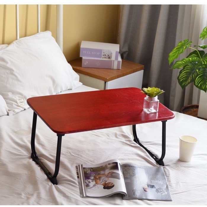 [BẢO HÀNH 1 NĂM] Bàn gấp học sinh gấp gọn bàn học mini đẹp sử dụng gỗ thịt 100% tiện lợi màu đỏ FLATINOR