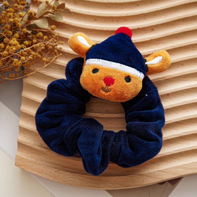1 dây buộc tóc co giãn hình ông già noel hoạt hình cho bé gái