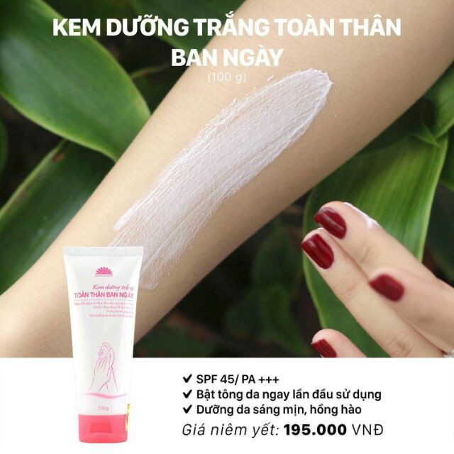 KEM DƯỠNG TRẮNG TOÀN THÂN BAN NGÀY - MAKE UP - CHỐNG NẮNG NARGUERITE [Hàng Chính Hãng] 