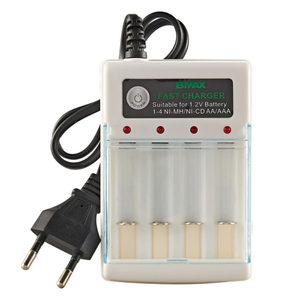 Combo bộ sạc Bmax 804 và 04 viên pin sạc AA 1300mAh chính hãng