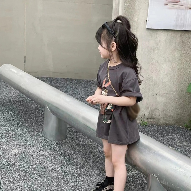 Áo Thun Tay Ngắn In Họa Tiết Hoạt Hình Phong Cách Cổ Điển Thời Trang Mùa Hè Xinh Xắn