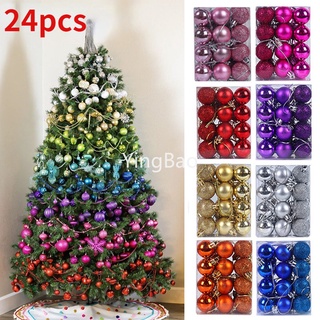 Set 24 trái châu 3cm trang trí cây thông noel