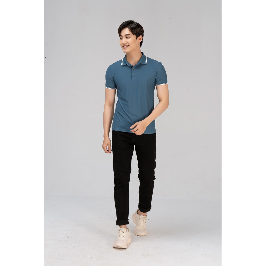 Áo Polo nam cổ bẻ phối vải Airycool Cotton xuất xịn,chuẩn form,sang trọng-lịch lãm với họa tiết bo kẻ mát,trẻ trung Yody